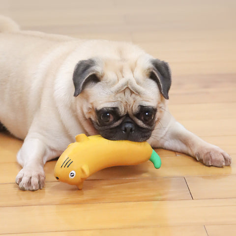 latex squeaky pet toy（Banana）