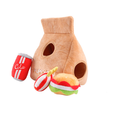 Hamburger Meal Sound Fun Pet Toy